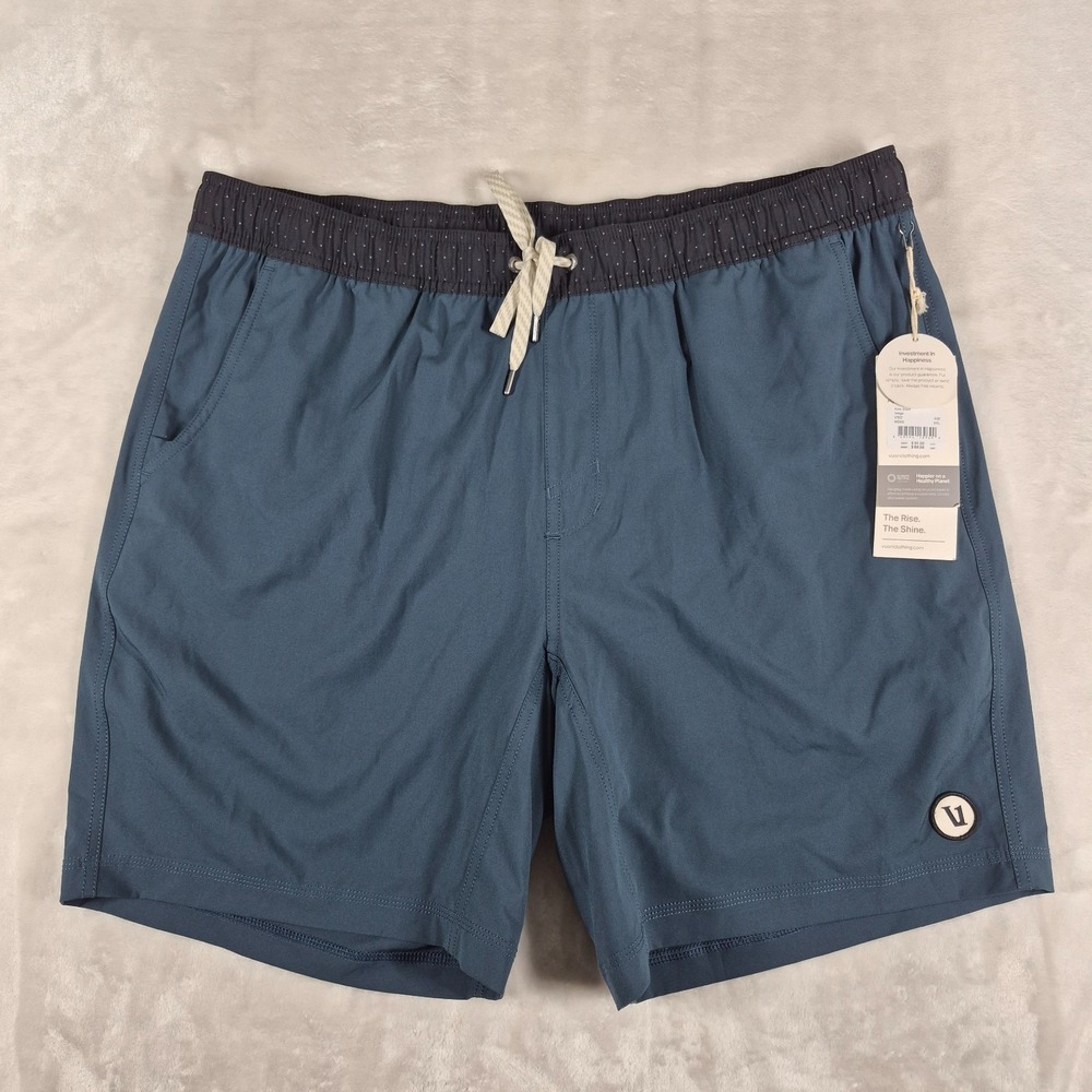Vuori Kore Shorts Men's Blue 2XL XXL Lined Gym Run Active Comfort V302 NWT